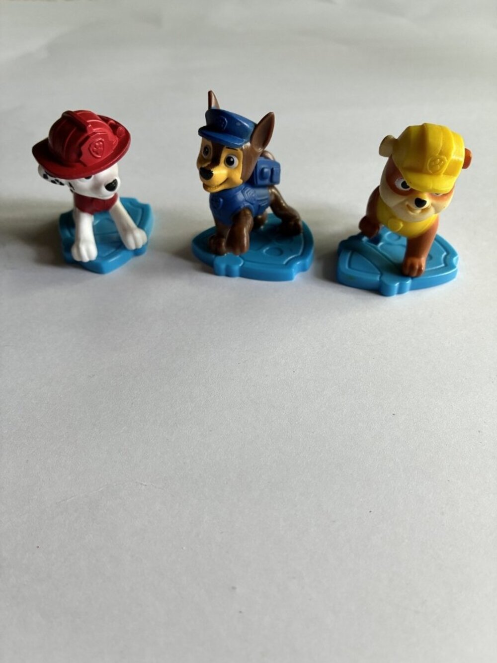 Paw Patrol Action Figures Lot of 3 Marshall Chase Rubble Greenbrier Toys